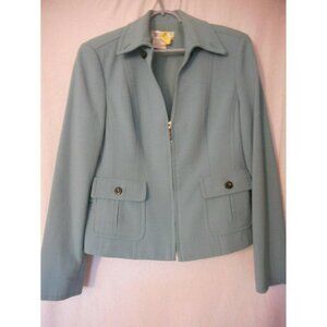 Worth Women's wool Blend Size 10 Green Blazer w/ pockets